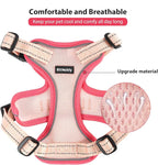 Rttochfy Cat Harness and Leash Set, Adjustable and Reflective Cat Vest, Escape Proof Kitten Harness, Easy to Put on with 3 Buckles for Cats Walking and Traveling (Pink, S)