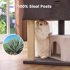 Gardner Pet 41" Tall Cat Tree Corduroy for Medium-Large Cats, Heavy Duty Cat Trees Towers with 2.8in Posts & Washable Top Perches, Easy to Assembly