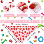 Frienda 20 Pcs Summer Spring Dog Bandanas Hawaiian Style Washable Triangle Pet Bibs Assortment Puppy Kerchief Accessories for Small Medium Pets Dogs Cats(Large)