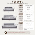 Large Dog Beds Large Sized Dogs 48x35x8 Inch, Orthopedic XXL XL Dog Bed for Medium Size Dogs, Big Waterproof Couch Sofa with Removable Washable Cover for Pet, Light Grey