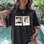 Custom Bootleg Rap Tee, Personalized Girlfriend Vintage Graphic T-Shirt, Photo Shirt, Valentine Birthday Gifts