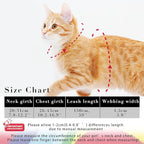 Cat Harness and Leash Set, Adjustable Kitten Harness Escape Proof Cats Harness, Soft Lightweight Walking Travel Pet Harness, Cute Kitty Harness Leash Set for Small Medium Cats, Yellowstone Park