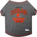 NFL Cleveland Browns Dog T-Shirt for Pets, Size Small. Officially Licensed Pet Shirt with Team Logo, Soft Stretchable Comfort Fit Apparel for Dogs & Cats