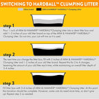 ARM & HAMMER Hardball Lightweight Platinum Multi-Cat Clumping Cat Litter Odor Control, Easy No-Mess Scooping, Garden Bloom Scent, 8.5 Lbs.
