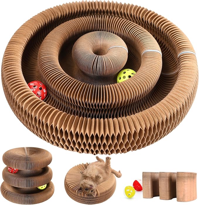 Double-Layer Cat Track Ball Toy, Cat Ball Adventure The Ultimate Interactive Mental Physical Exercise for Indoor Cats Toy