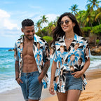 Custom Hawaiian Shirt with Face for Men, Unisex Tropical Beach Shirts Personalized Casual Funny Hawaii Button Down Shirts