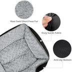 INVENHO Large Dog Bed Rectangle Washable Orthopedic Soft Calming Sleeping Durable Pet Cuddler with Anti-Slip Bottom