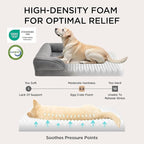 Bedsure Orthopedic Dog Bed Medium Size Dogs - Washable Medium Dog Cat Bed Waterproof, Comfort Pet Couch Sofa with Washable Removable Cover, Pets Bed with Nonskid Bottom, Ember Clay, 28"