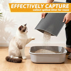 Pieviev 2 Packs Cat Litter Mat Double Layer Waterproof Urine Proof Trapping Mat (24"X15", Gray)