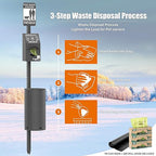 Dog Waste Station Outdoor, Pet Waste Disposal Station Rustproof Aluminum with 10 Gallon Trash Can, 600 Dog Poop Bags & 50 Liners for Parks, Trails, HOA Communities (Black)