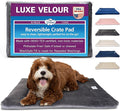 Pet Dreams Dog Crate Pad - Washable Kennel Mat, Crate Pads for Dog Cages, Non-Toxic, Flat Indoor Cat Bed, Fits iCrate 18, 24, 30, 36, 42, 48 Inches (Grey, Large, 36")