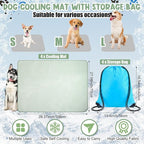 Tinideya 4 Pack Dog Cooling Mats with Storage Bags 40" x 28" Self Cooling Dog Pads Washable Foldable Pet Bed Mats Blankets for Pet Cat Summer Floor Indoor Outdoor Floor