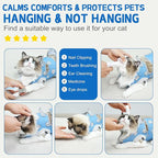 Supet Cat Grooming Hammock Harness for Nail Trimming, Cat Grooming Hanging Sling for Nail Clipping, Pet Restraint Holder for Cutting Nails, Medicine, Ear & Teeth Cleaning, Eye Care (BlueCat M)