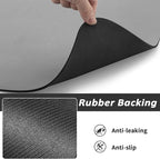 Dog Food Mat - Absorbent Cat Mat for Food and Water, No Stains Pet Feeding Bowl Mat, Easy to Clean Pet Placemats, Quick Dry Dog Water Dispenser Mat for Messy Drinkers | Paw Grey 24"x 36"