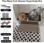 2 Pack Stainless Steel Cat Litter Box with High Sides - Metal Cat Pan, Large Indoor Litter Tray, Never Absorbs Odor, Pet Toilet Supplies Smooth Surface for Kitten, Kitty, Rabbit 19.7"x13.8"x8"