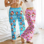 Custom Pajama Pants for Women Men, Personalized 67 Name Photo PJ Family Six Seven Matching Sleep Bottoms Birthday Xmas Gifts