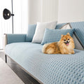 OTOB Cooling Dog Couch Cover Ice Silk Fiber, Washable & Non Slip Sofa Slipcovers Pet Mat, Soft Dog Bed Couch Cover Cooling Mat, Durable Pet Friendly Furniture Protector Covers(Blue, 43"*82")