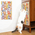 SOLDAY Sisal Cat Wall Scratcher for Floor Wall Carpet Couch Furniture, 22x13 inch Anti Scratch Furniture Protector, Cat Scratching Posts Board with Velcro Tape(Cat Paws)