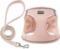 Dog Harness with Leash Set, No Pull Adjustable Reflective Step-in Puppy Pet Vest Harnesses for Small Medium Large Dogs and Cats,Light Pink M