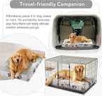 Waterproof Orthopedic Dog Bed for Extra Large Dogs 41x27x4 Inch - Egg Crate Foam Pet Crate Bed with Removable Washable Cover, Plush Top Anti-Slip Bed Mat, Navy