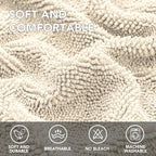 H.VERSAILTEX Non Slip Pet Couch Cover Chenille Dog Bed Protector Thick Soft Sofa Slipcover Pet Friendly Washable Couch Cushion Covers for Pets (52" x 82", Ivory)