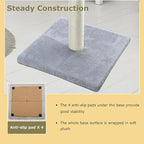 Dimaka 29" Height Tall Cat Scratching Post, Claw Scratcher with Sisal Rope and Covered with Soft Smooth Plush, Vertical Scratch [Full Strectch] for Standard Size Cats(Grey, 29 inches for All Cats)