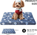 Dog Bed Mat - Dog Crate Pad - Reversible Mat for Pet Comfort - Soft Bed Crate Pads with Dual-Sided Design for All Seasons(Dark Blue Stars, 24" L*18" W*1.5" Th)