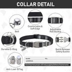 GAMUDA Small Dog Harness Collar and Leash Set, Step in No Chock No Pull Soft Mesh Adjustable Dog Vest Harnesses Plaid Reflective for Dogs Puppy Cats Kitten Rabbit (Black, L)