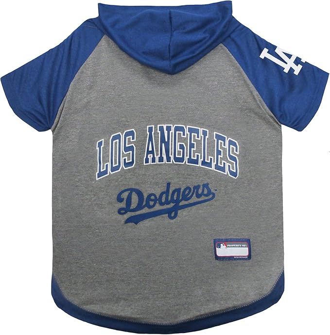 Pets First MLB Hoodie for Dogs & Cats - La Dodgers Dog Hooded T-Shirt, Medium. - MLB Team Color Hoody (LAD-4044-MD)