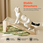 PETKARAY Sisal Cat Scratcher Ramp, L Shaped Scratching Post and Scratch Pad for Indoor Cats, Wall Furniture Protector(Chevron)