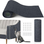 Cat Scratch Mat,118.5"x15.9" Trimmable Self-Adhesive Cats Scratch Carpet,Couch Protector from Cats Claw, Cat Scratch Furniture Protector, Indoor Furniture Protection for Chair, Wall,Sofa(Dark Gray)