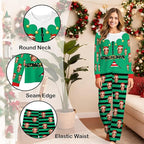 Artsadd Personalized Pajamas with Faces for Women Men Custom Christmas Pajamas Gifts for Family Couple, Funny Photo Pjs
