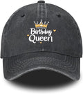 Embroidered Baseball Cap Adjustable Vintage Washed Distressed Denim Baseball Hat for Women Men