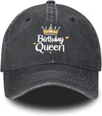 Embroidered Baseball Cap Adjustable Vintage Washed Distressed Denim Baseball Hat for Women Men