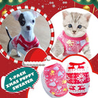 2 Pieces Teacup Dog Clothes Dog Christmas Outfit Puppy Sweater for Small Dogs Chihuahua Sweater Puppy Clothes for Extra Small Dogs Xmas Pet Cat Clothing (XX-Small)