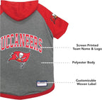 Pets First TBB-4044-MD NFL Tampa Bay Buccaneers Hoodie for Dogs & Cats. | NFL Football Licensed Dog Hoody Tee Shirt, Medium| Sports Hoody T-Shirt for Pets | Licensed Sporty Dog Shirt.