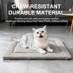 Dog Bed Mat - Dog Crate Pad - Reversible Mat for Pet Comfort - Soft Bed Crate Pads for All Seasons - Durable, Machine Washable Mat for Crates, Travel, and Home (Light Gray, 18" L*14" W*1.5" Th)