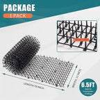 6.5ft Cat Scat Mat with Soft Spikes, Humane Indoor/Outdoor Cat Deterrent Mat for Garden, Countertops & Furniture, 78" x 11" Plastic Repellent Strip