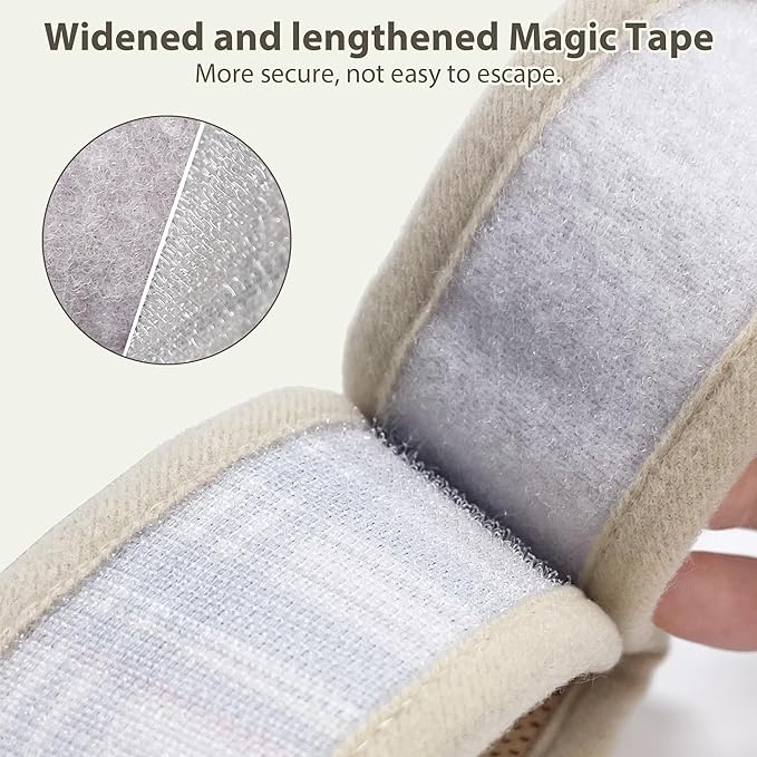 AIITLE Adjustable Bunny Harness & Leash Set - Soft Mesh Liner, Comfort Fit Plaid Pattern Vest with Magic Tape Design, Portable for Small Animal Pets Puppy Cat Rat Squirrel Ferret, Beige L