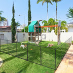 Dog Playpen 40 inch 32 Panels Indoor Outdoor Dog Pen for Large/Medium/Small Dogs Heavy Duty Metal Dog Fence Outdoor for Yard, Puppy Playpen with Door Portable Pet Fence for RV Camping Yard