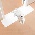 Uross Carpet Protector for Pets - 3.6FT White Round Corner Plastic Mat, Under Door Anti-Scratch Protector for Doorway, Stop Cats from Scratching Carpet