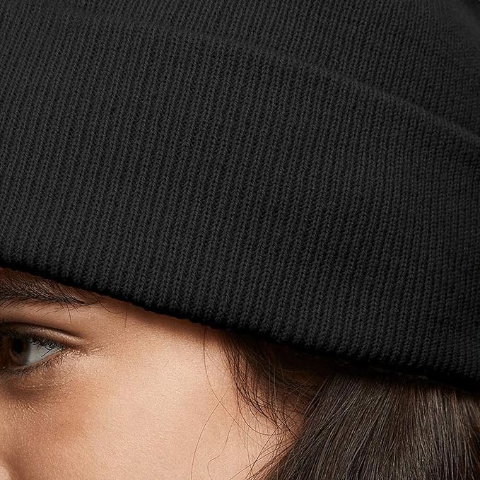Funny Beanies Warm Knit Hats Fall Winter Black Hip Pop Knit Hat Cap for Women Men