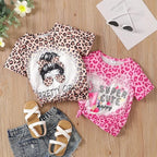 PATPAT Girls Crewneck Short Sleeve Graphic Tees Animal Print Shirts Cute Summer Outfits 5-12 Years