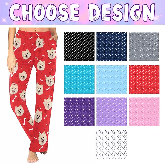 Custom Couple Pajama Pants Sock with Funny Face, Personalized PJ Anniversary Birthday Women Men Pants