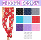 Custom Couple Pajama Pants Sock with Funny Face, Personalized PJ Anniversary Birthday Women Men Pants