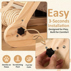 Sisal Adjustable Cat Scratch Ramp for Indoor Cats - 25.6 Inch Cat Scratcher Ramp - Cat Scratching Post, Medium