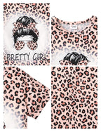 PATPAT Girls Crewneck Short Sleeve Graphic Tees Animal Print Shirts Cute Summer Outfits 5-12 Years