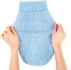 Stretchy Cat Sweater - 17 Colors & 6 Sizes | Snug Winter-Ready Knit for Boy/Girl Cats & Kittens(Blue, Medium)