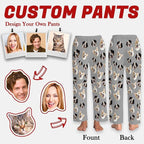 Personalized Face Pajama Pants for Men Women Custom Photo Printed Pajamas Bottoms Trousers Gift for Christmas Birthday