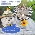 JSPYFITS Cat Cage Hammock with Ball,Double Layer Hanging Adjustable Soft Pet Bed Suit for Kitten Ferret Puppy Rabbit or Small Pet, 2 Level Indoor Bed for All Season(Blue Whale)